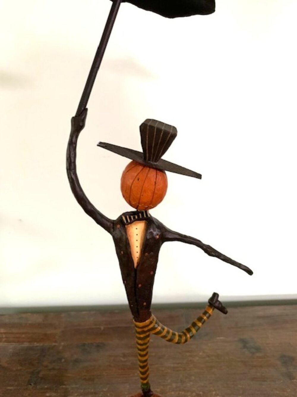 Lang August Moon Dancing Pumpkin Man Halloween Figure Dan Di Paolo 2003 - Picture 2 of 8